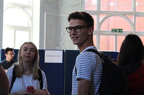 Students at the student induction event