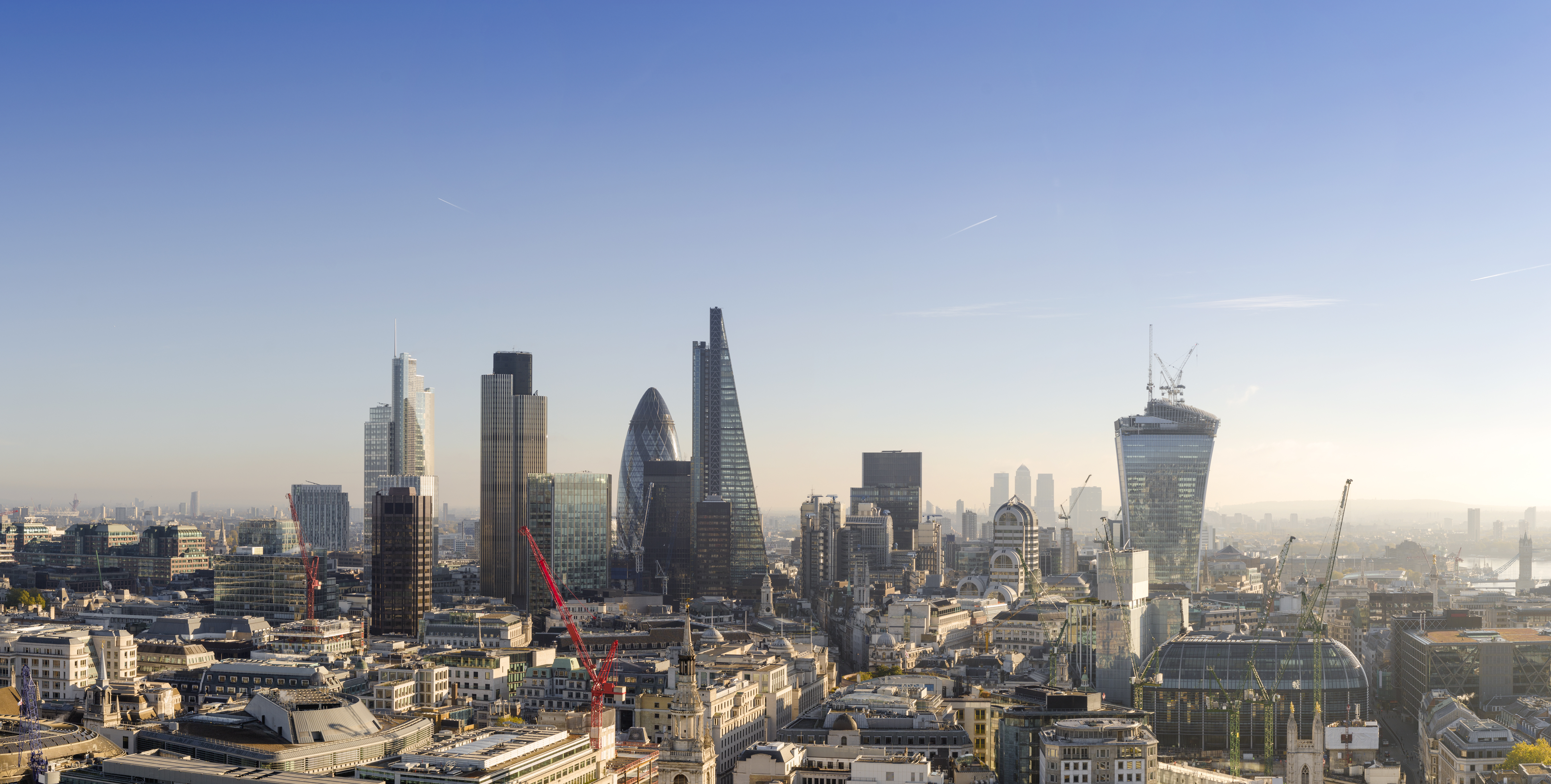 View of the City of London skyline.