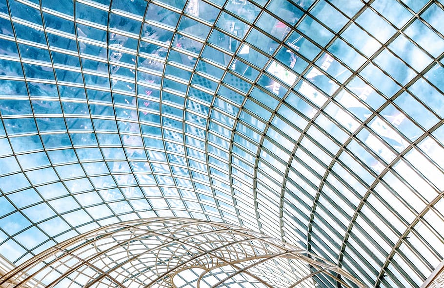 An image of a glass ceiling