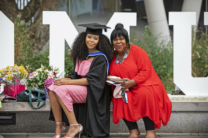 Mother and daughter at graduation