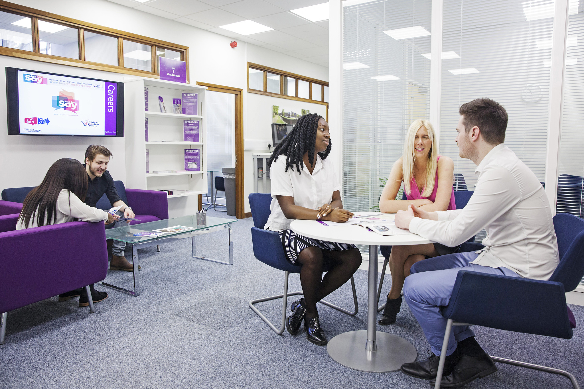 Student in careers appointment