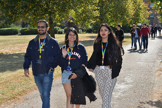 CCLS Students at induction walking through Cumberland Lodge