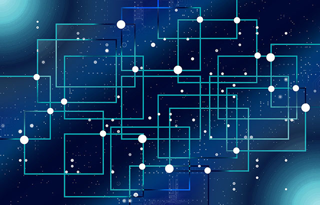 A digital image of a circuit board.