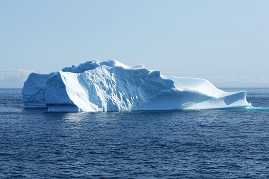 An iceberg in the ocean