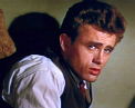 A still of the actor James Dean in the film east of Eden.