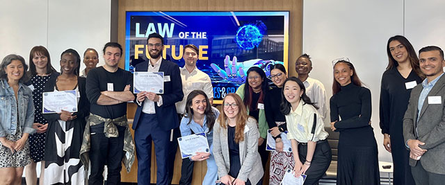 Law of the Future Competition 2024 winners and finalists with qLegal staff.