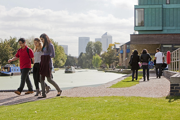 Students walking