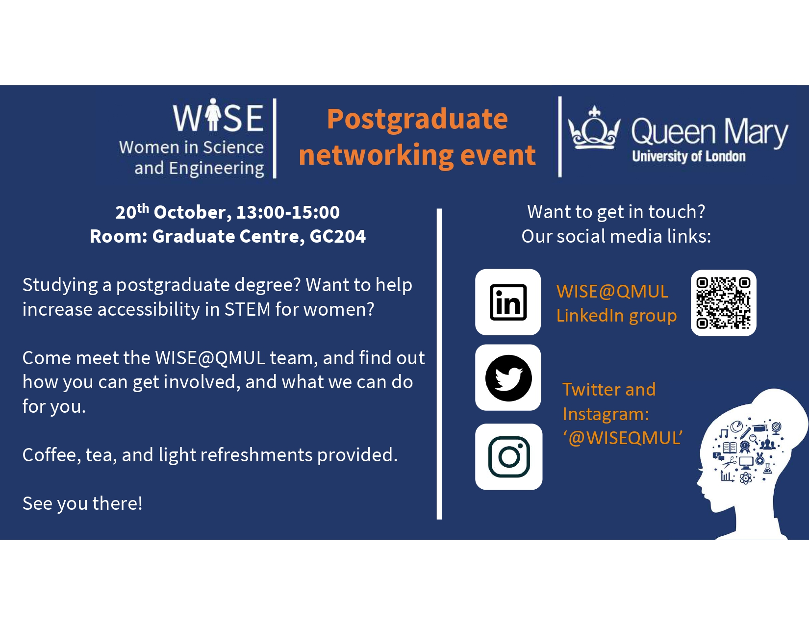 WISE PGR Networking event Advert_20Oct2021