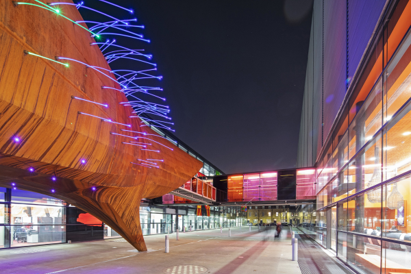 Image of the Blizard building at night