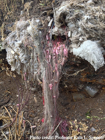 Exposed waste at East Tilbury