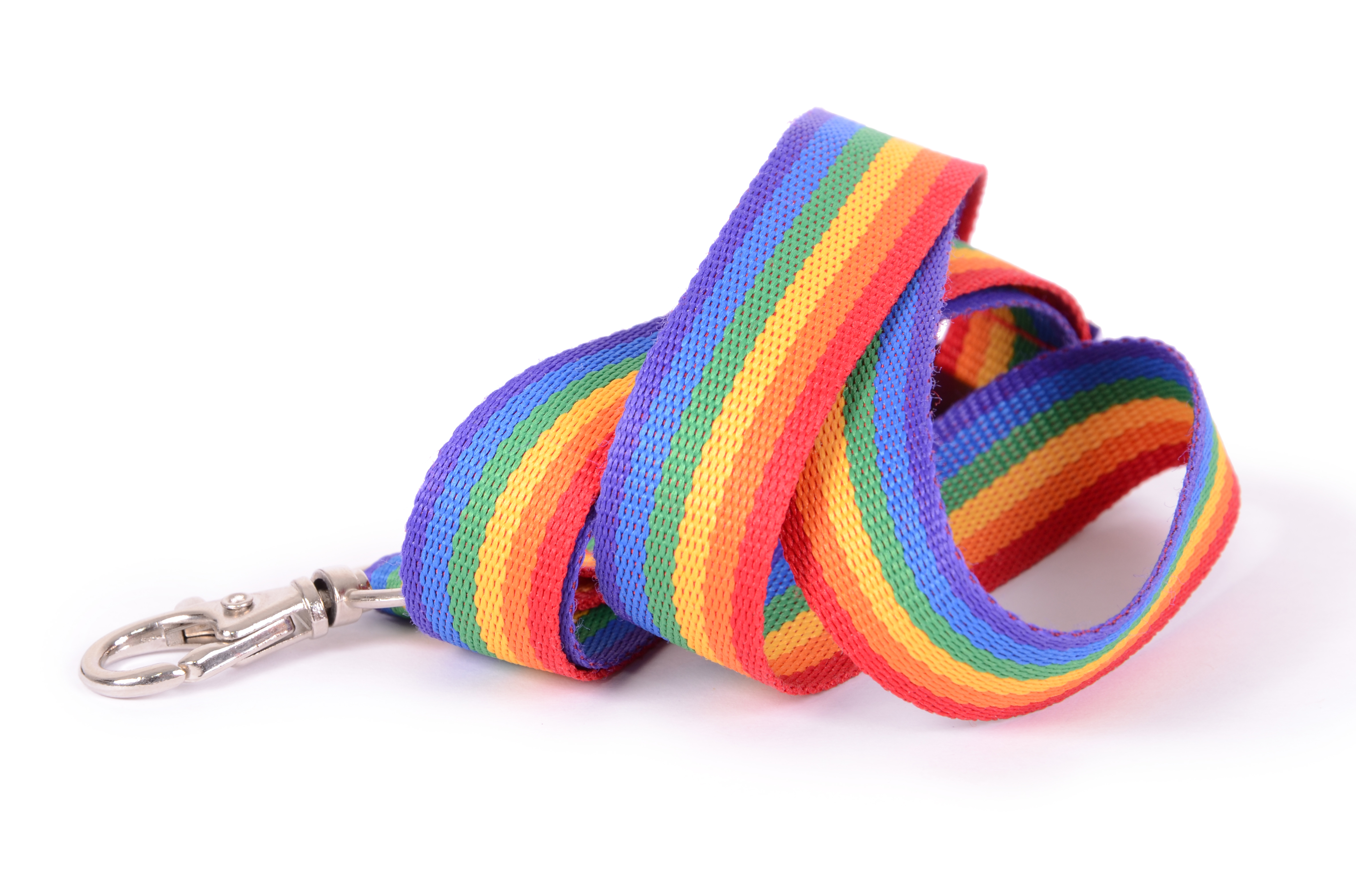 Rainbow coloured lanyard