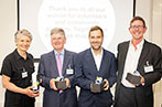 HHJ Heather Baucher, HHJ Simon Freeland, Gregg Burrow, and Mark Pring with their awards