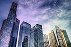 Skyscrapers in the Singapore financial district