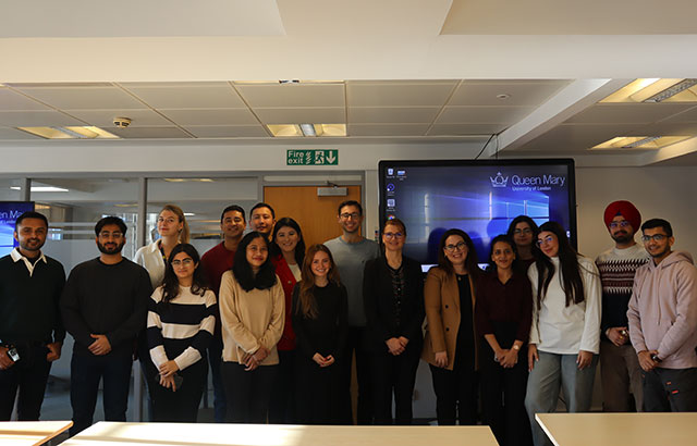 Queen Mary Dispute Resolution students and Maria Fanou with ICSID Secretary General Martina Polasek.