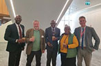 Image [from L to R]: Mr. Akindeji Adenipo Aremu (Permanent Mission of Nigeria to UN); Professor Graham Dutfield (Univ of Leeds/QMIPRI Fellow); Prof Chidi Oguamanam (Univ of Ottawa/representing Nigeria and the African Group); Professor Suthersanen (CCLS/ representing QMIPRI); Mr. Christoph Spennemann (Swiss Federal Institute of Intellectual Property)