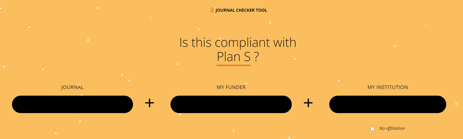 Front page of the Journal Checker Tool