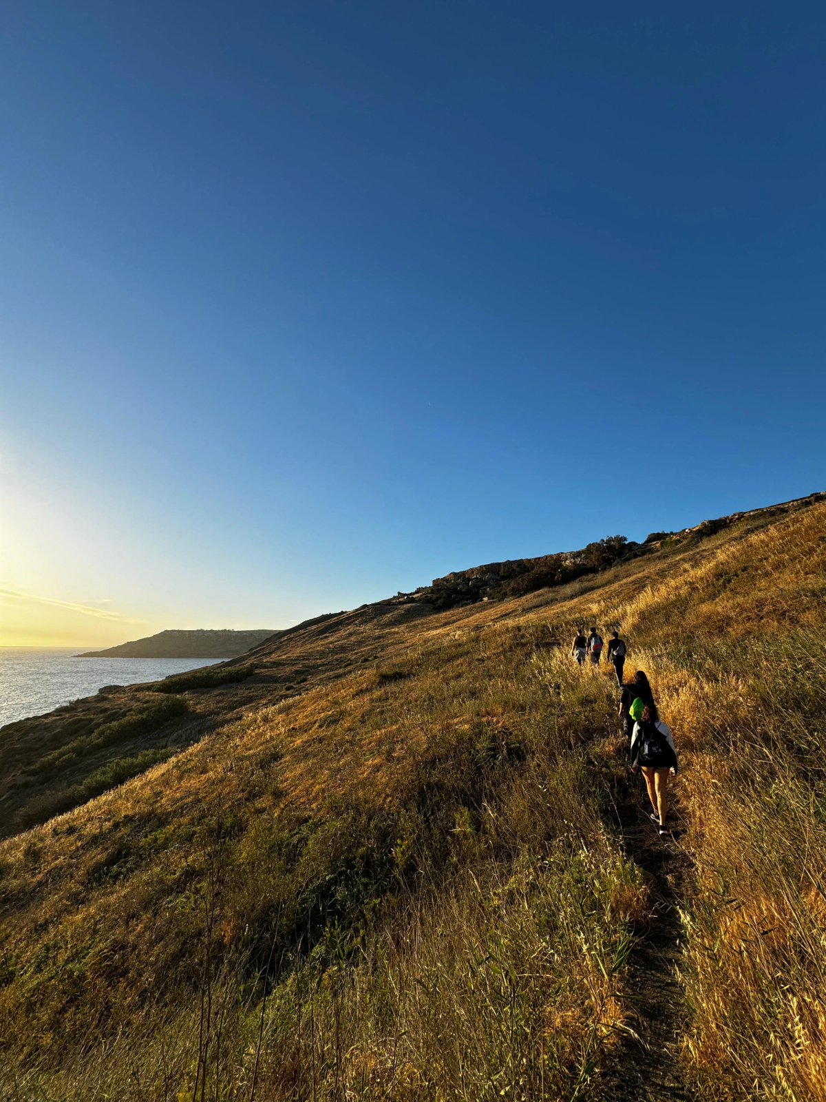 Hiking on scenic coastal paths