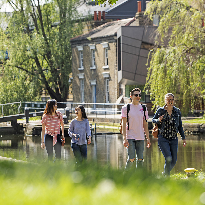 Queen Mary students walking together