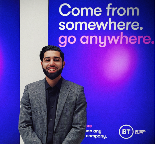 Headshot of Zeeshan Nazar at work at BT