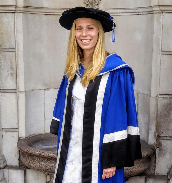 Alumna Victoria Kemp at graduation