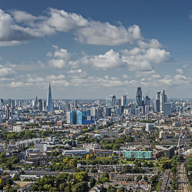 A view of London from Queen Mary Campus 