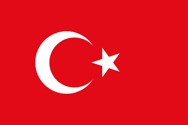 Flag for Turkey