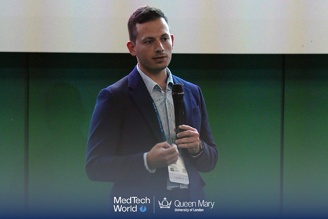 Dr Dylan Attard, CEO of MedTech World, during his opening speech. Photo: MedTech World