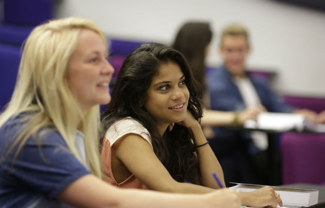 Students in a lecture theatre