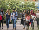 Students walking