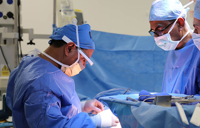 Shafi Ahmed uses Google Glass during a live surgical procedure