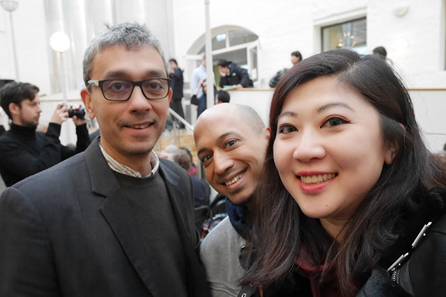 Professor David McCoy, Krishen Samuel and Miranda Liang in Oslo, Norway