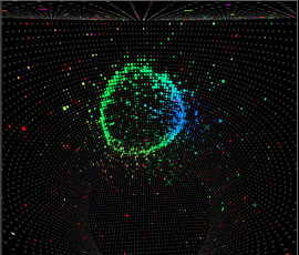 3D image of an electron neutrino in the detector