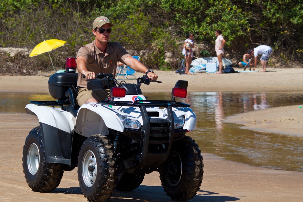 Policeman on Santa Catarina beach