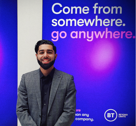 Man outside BT office