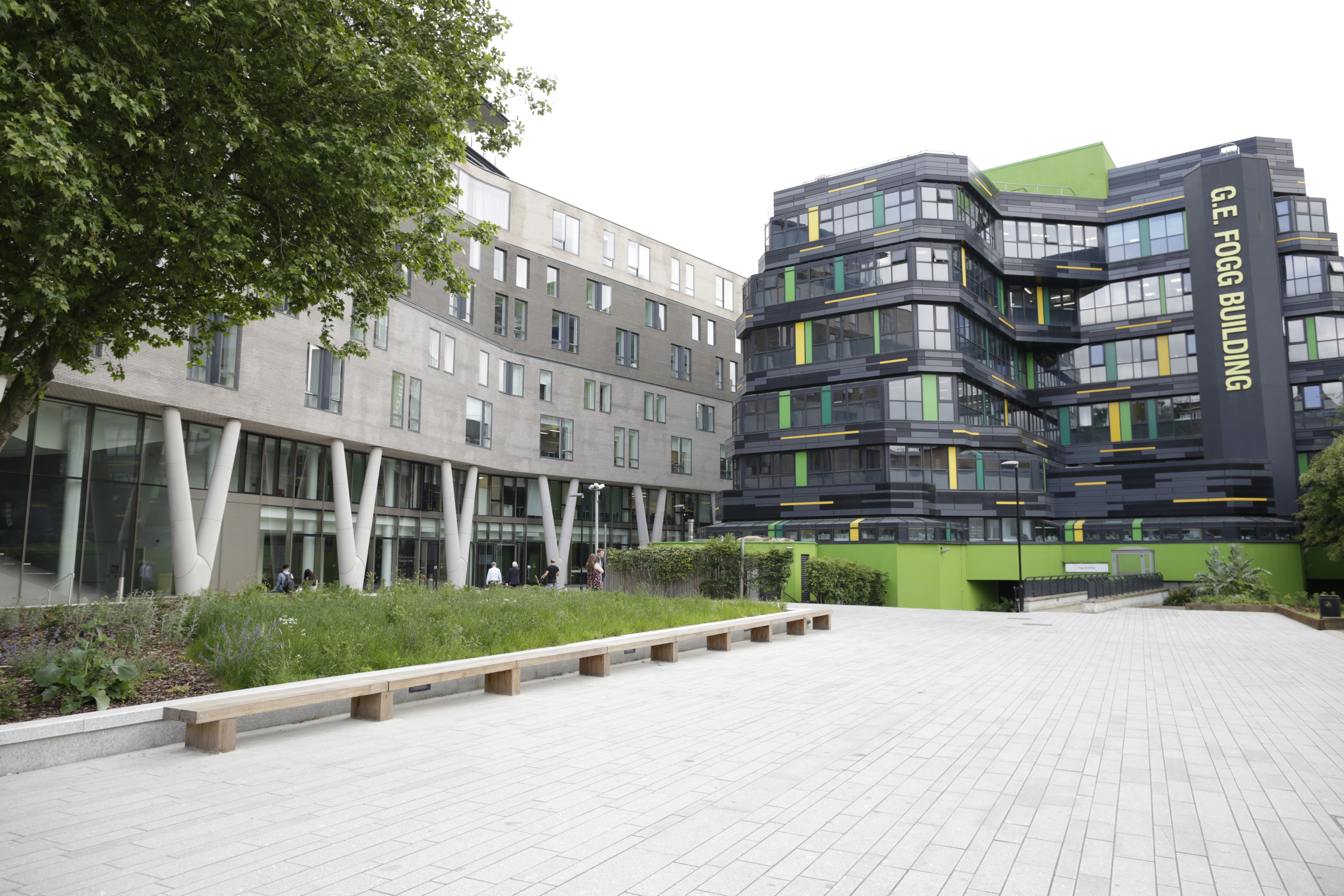 The recently refurbished G.E. Fogg Building next to the Graduate Centre on Mile End campus.