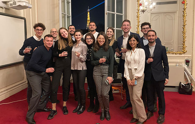 CCLS Paris students at the drinks reception after an event on Arbitration