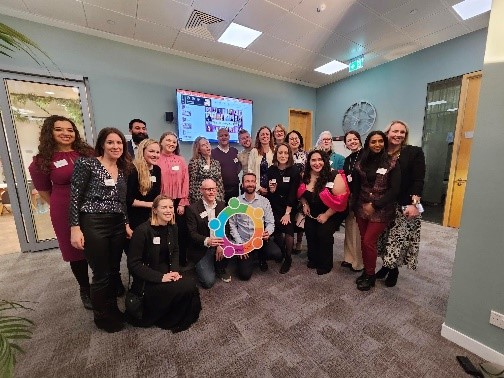 Karen Watton with other members of the O list at a celebration event.