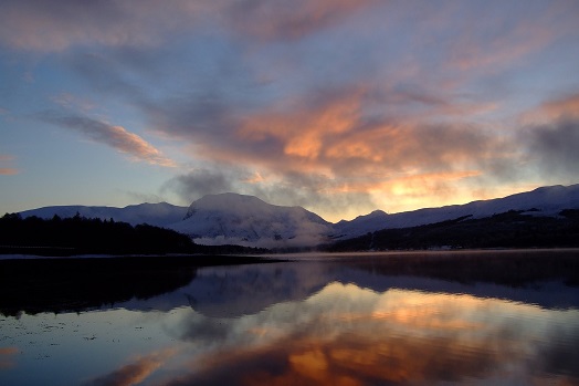 Sunrise over a lake