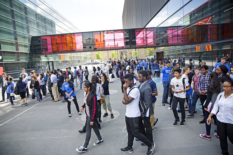 A group of people at an Open Day