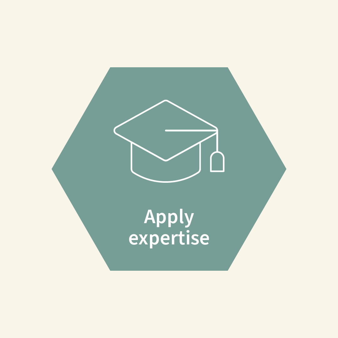 Apply expertise