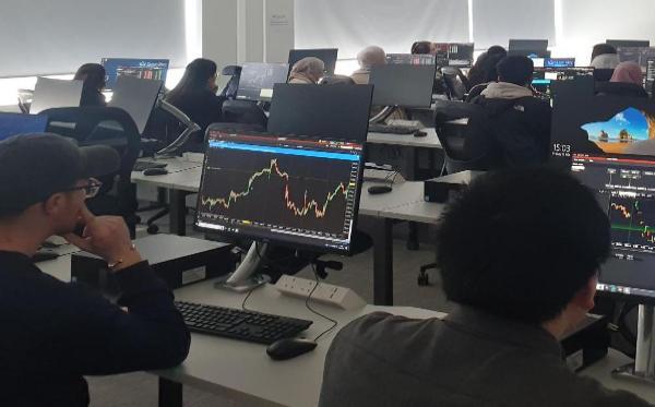 A group of students sitting at their computers