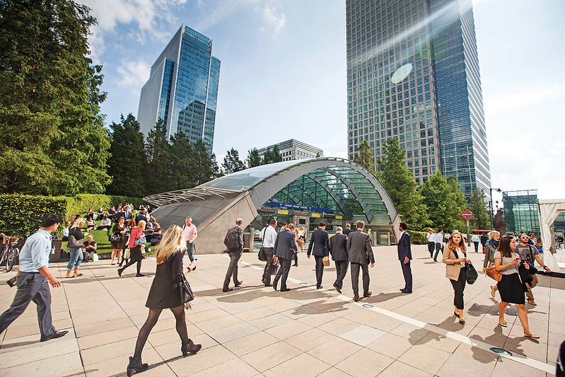 Canary Wharf underground station entrance