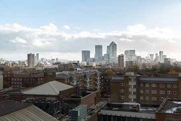 View from the top floor of the Graduate Centre