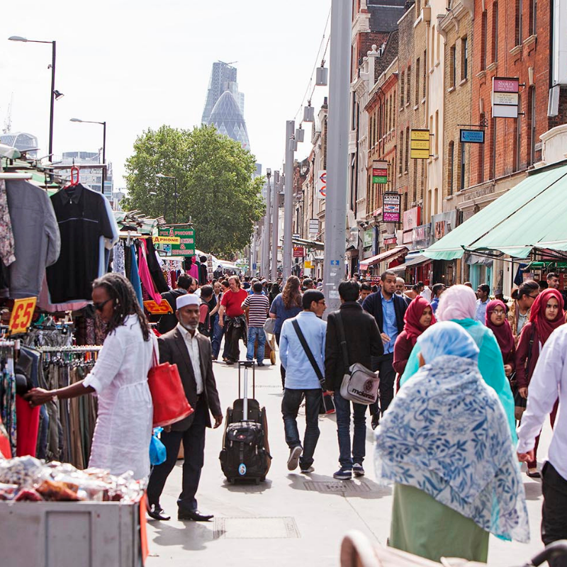 Member of the public at Whitechapel Market