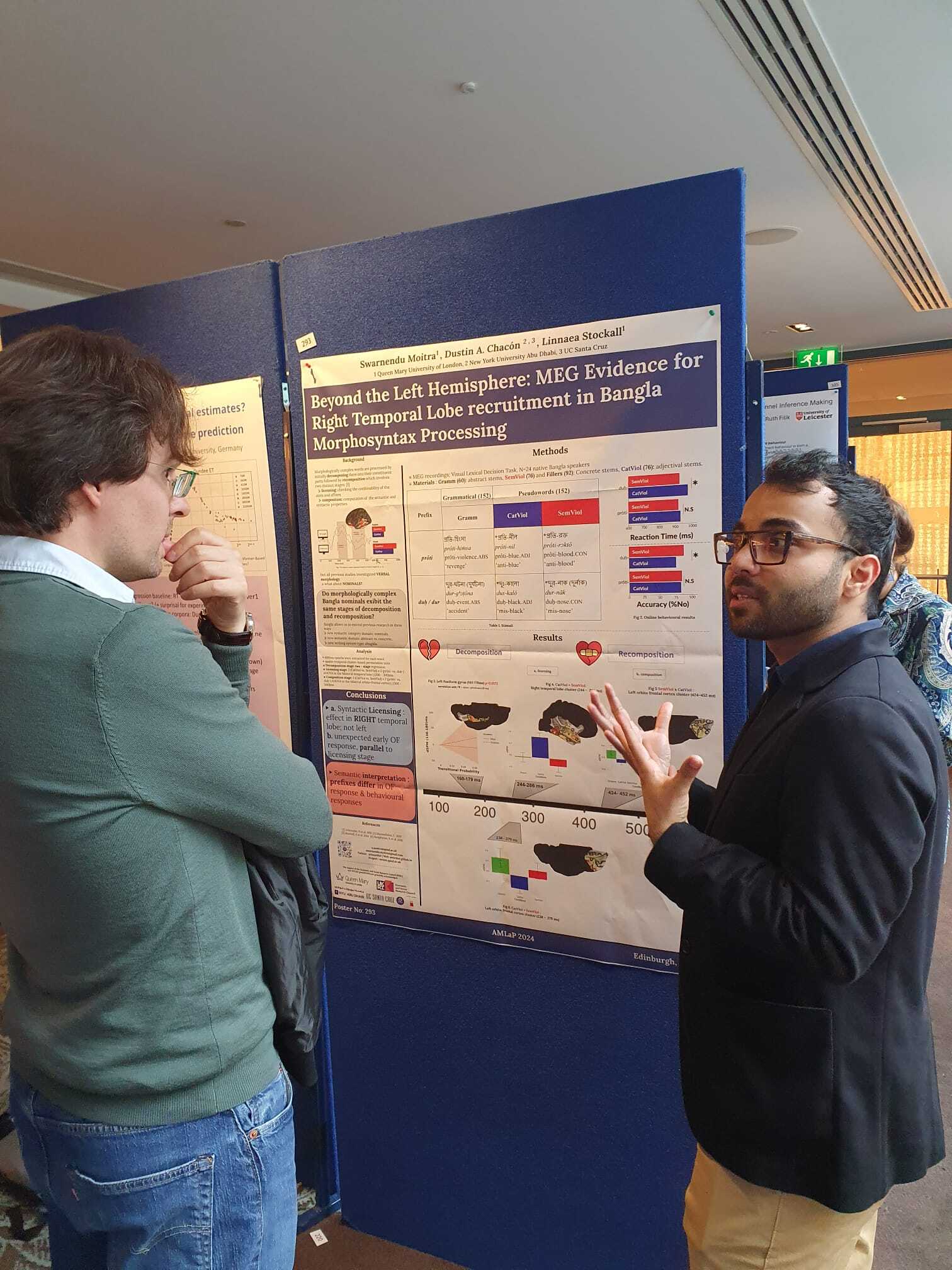 SAVANT member Swarnendu presents a poster at AMLaP