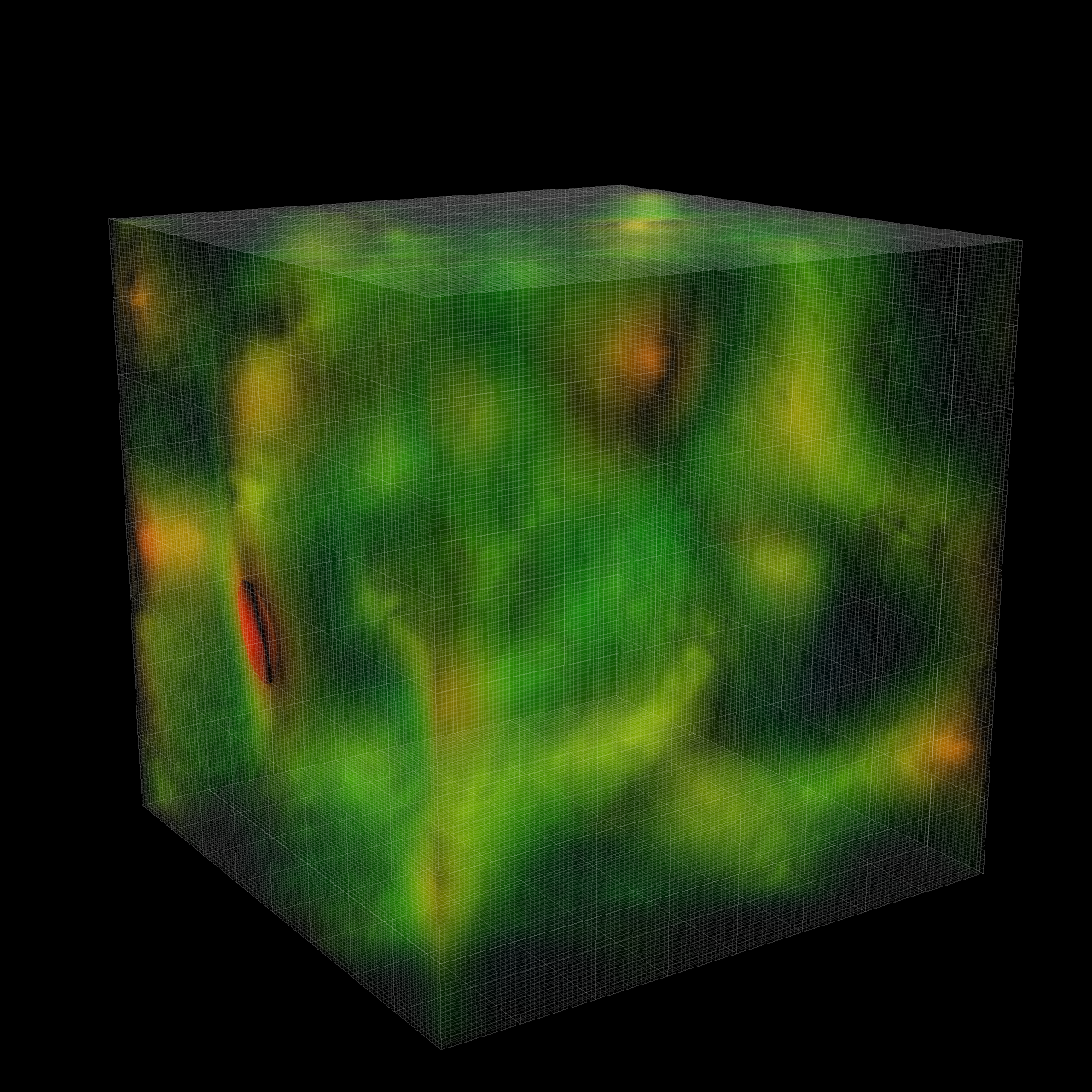 A numerical relativity simulation of a cosmological spacetime in the early universe.