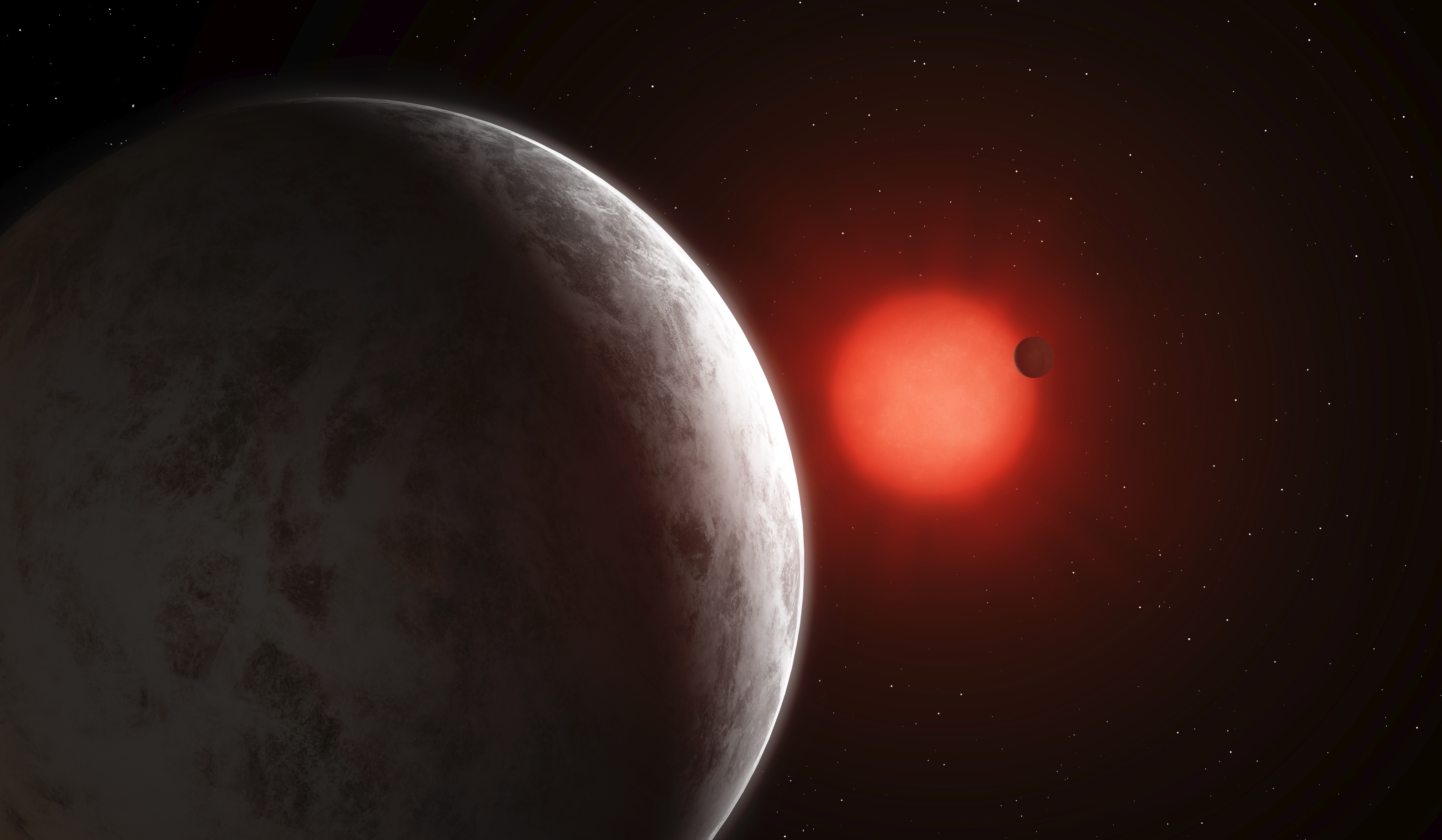 Artist's impression of Gliese 887 V2b (RedDots collaboration)