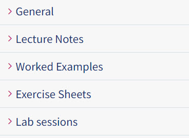 An activity-based module where there are very few lectures that does not necessarily include weekly activities.