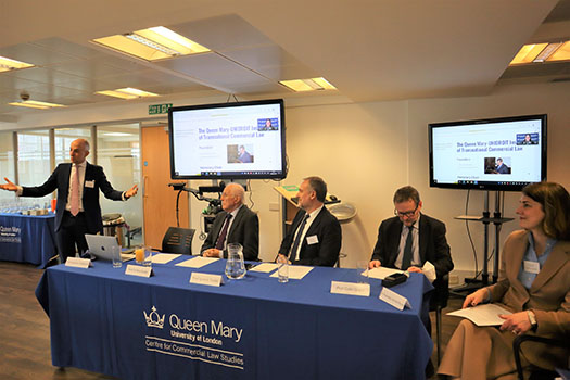 Professor Ioannis Kokkoris talking at the signing