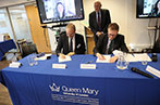 Professor Ignacio Tirado and Professor Professor Colin Grant signing the agreement between CCLS and UNIDROIT.